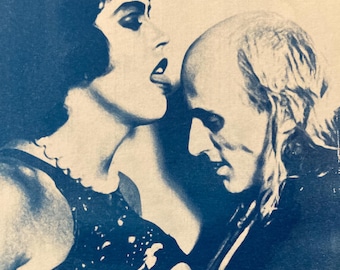 Rocky Horror Picture Show - Tim Curry and Richard O’Brien - Original Cyanotype, Hand Printed 8x8 Format, Unframed