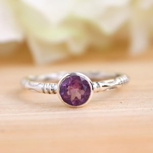 Blue Topaz Ring, Amethyst Ring, Garnet Ring, Eternity Band, Boho Ring, Stackable Ring, 925 Sterling Silver, Dainty Ring, Stacker Rings, Boho