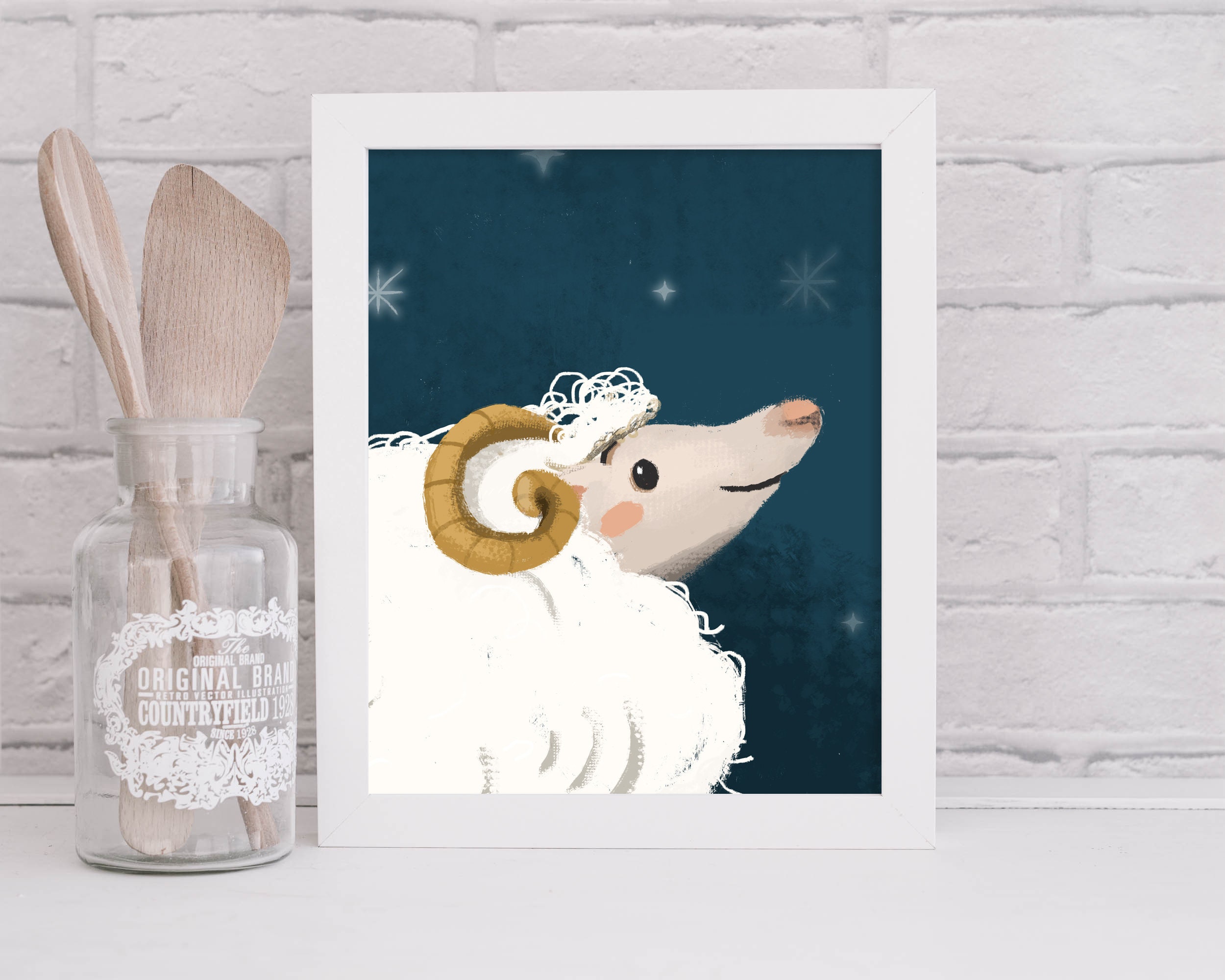 Sheep Print A Cute Sheep Poster Printable Wall Art Kids Etsy UK