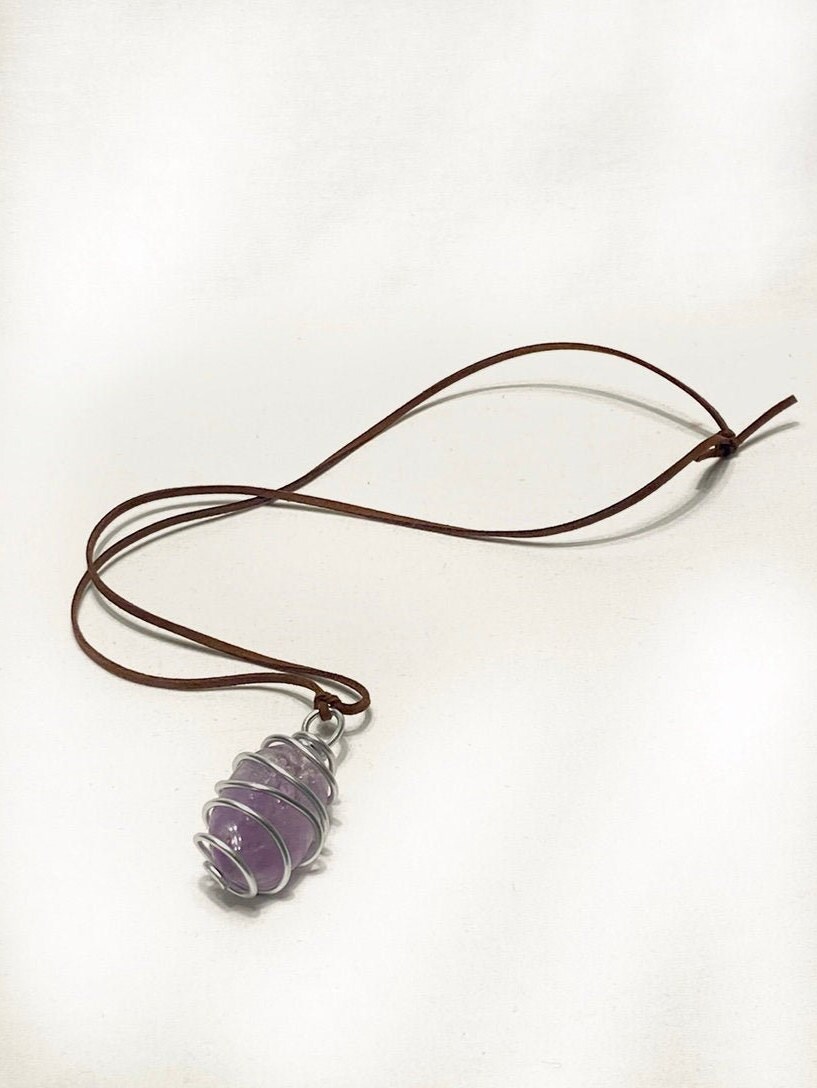 Crystal Cage Necklace With Crystal Etsy