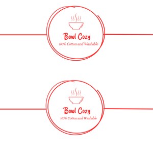 Printable Handmade Bowl Cozy Wrap DIY Packaging Downloadable PDF Print Cut  Glue Red