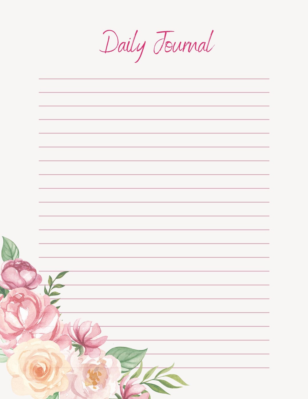 Graceful Reflections: Exquisite DIY Printable Journal Pages #2 - Etsy