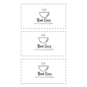 Printable Handmade Bowl Cozy Wrap DIY Packaging Downloadable PDF Print Cut  Glue
