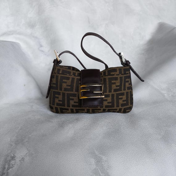 Preloved Fendi Bags Mini Baguette Zucca Etsy Ireland