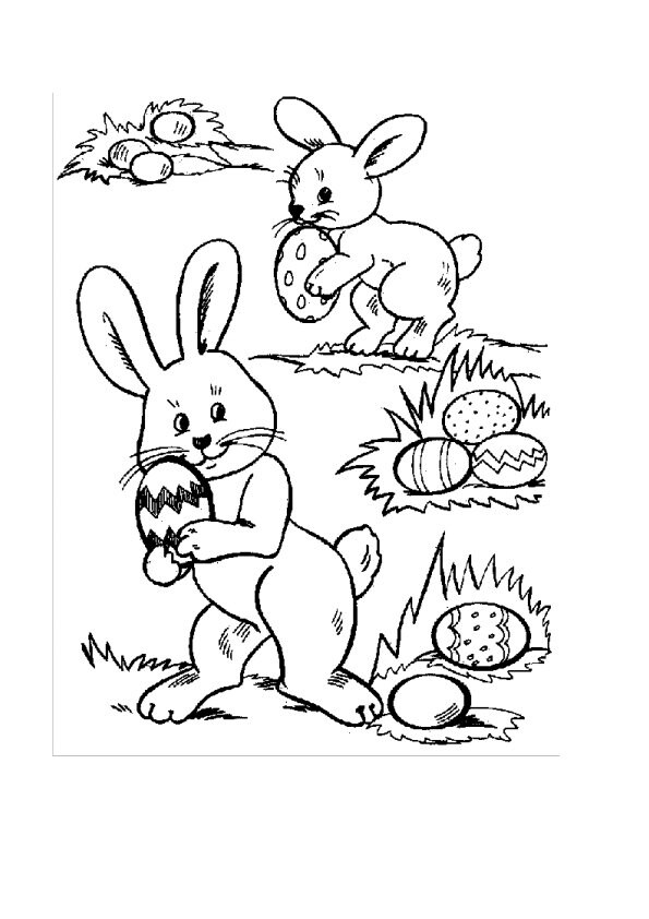 78 Easter Bunny Printable Coloring Pages in PDF. Easter Bunny | Etsy