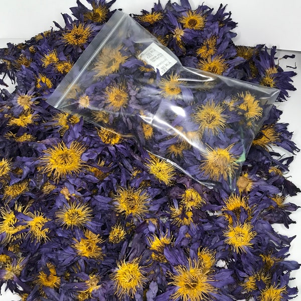 Premium Organic Dried Blue Lotus Flowers | Blue Tea | Herbal Tea | Nymphaea cerulean