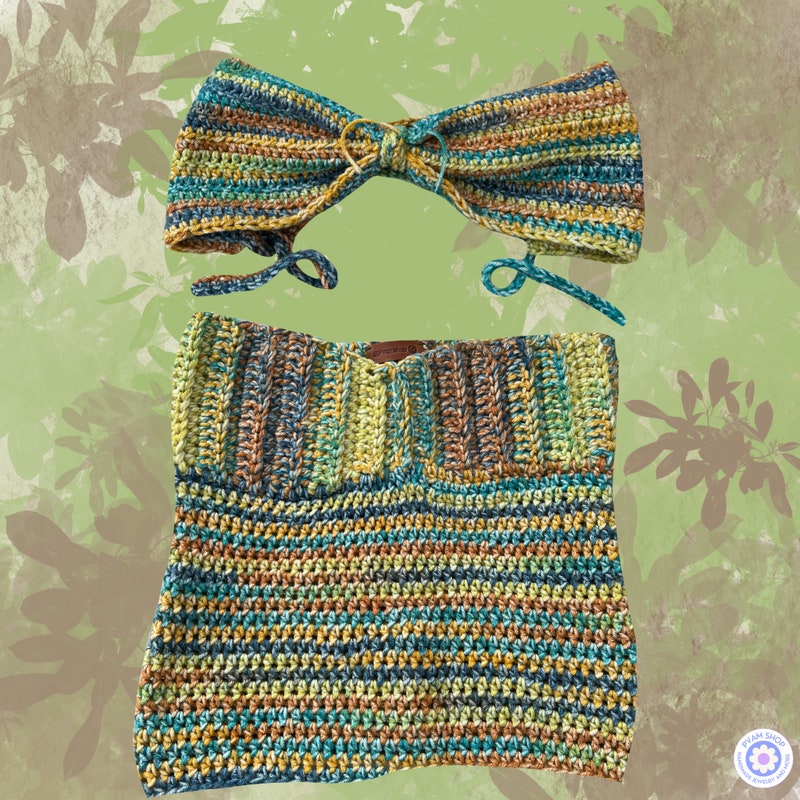 Crocheted Button-Down Top and Skirt Co-Ord Set