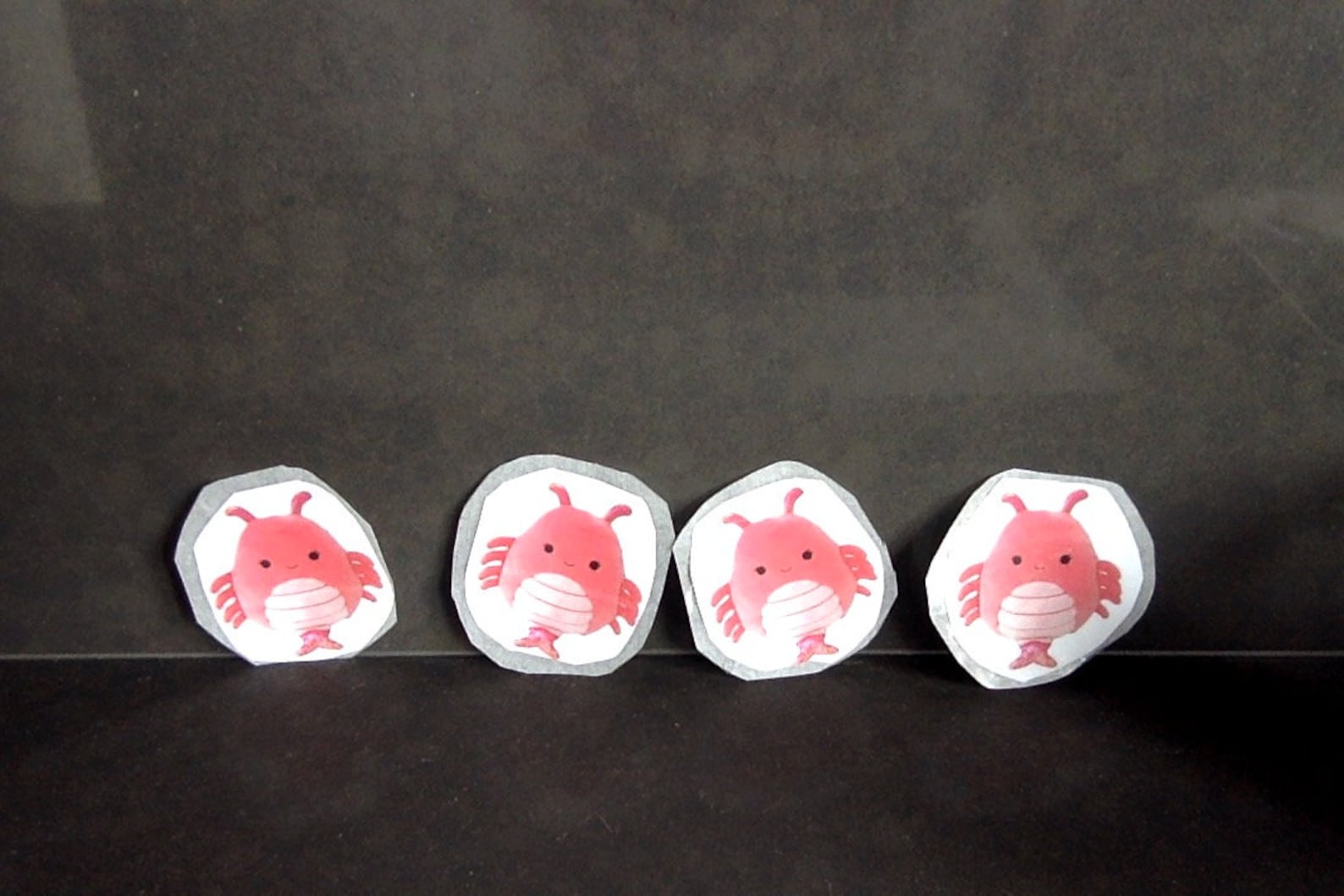 Squishmallow Stickers Pink Shrimp Simone around 6cm | Etsy