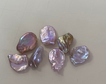 Baroque Pearl Pendant: Natural Freshwater Pearl, Unique Iridescent Luster