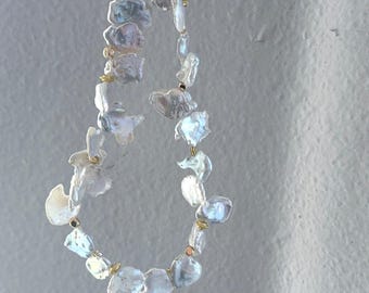 Baroque Pearl Necklace: Freshwater Petal Pearl, Handmade