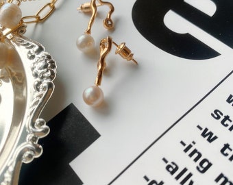 An abstract pearl earring