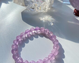 Kunzite， bracelet，violet， purple  color， can quickly become calm