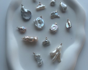 Natural Baroque Freshwater Pearl Pendant: Unique Irregular Shape