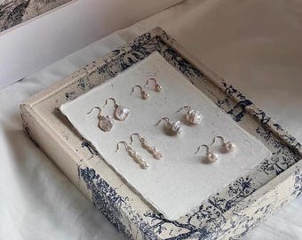 Pearl Drop Earrings: S925 Silver Hooks, Freshwater Pearls
