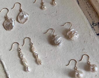 Pearl Drop Earrings: S925 Silver Hook, Freshwater Pearls