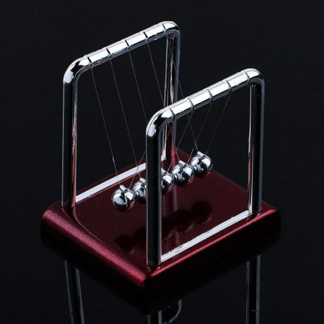 Newton's Cradle Desk Table Decor Metal Pendulum Ball Etsy