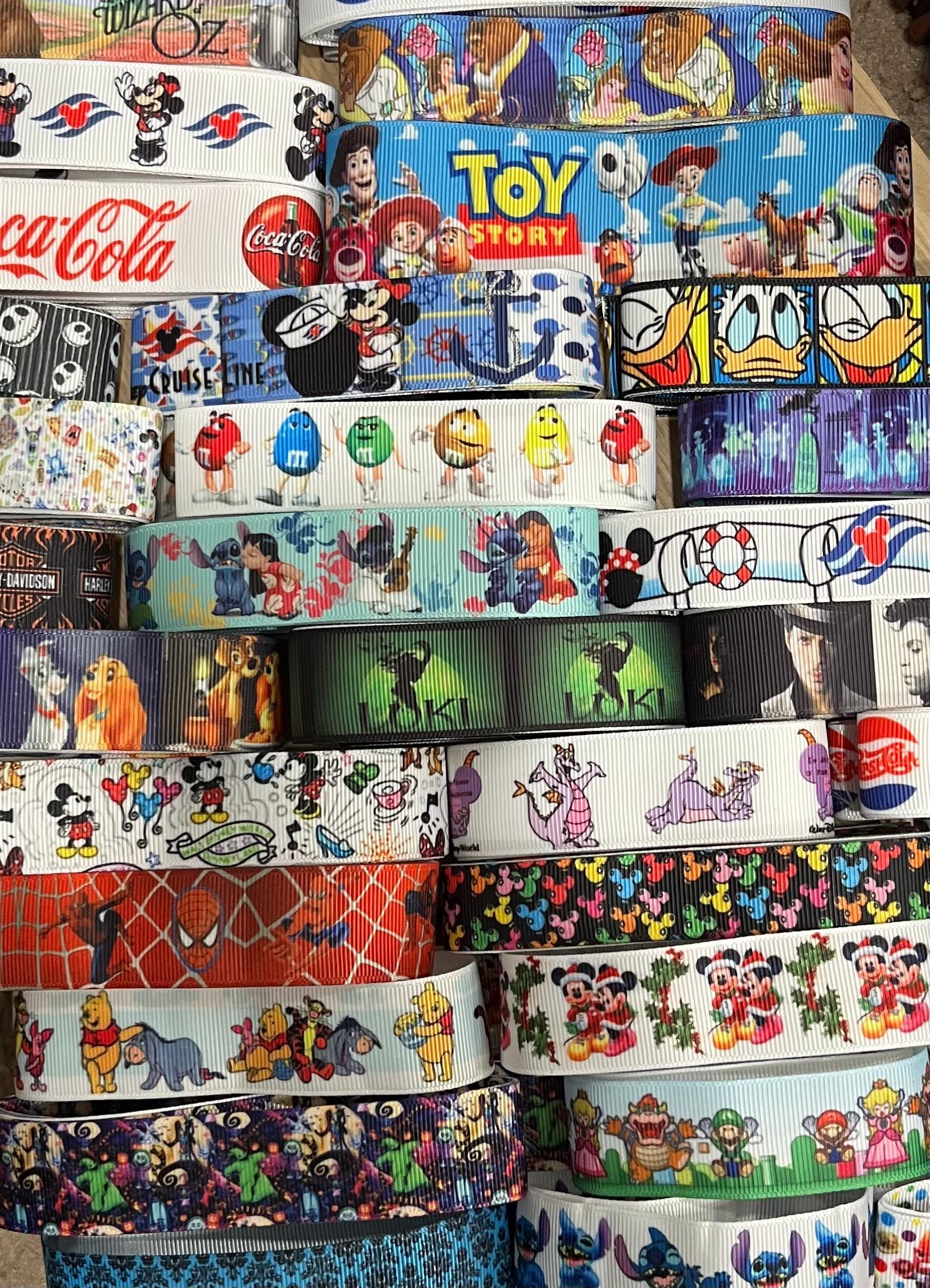 20 Pcs Disney Ribbon Scrap Bundle High Quality Grosgrain Ribbon ...