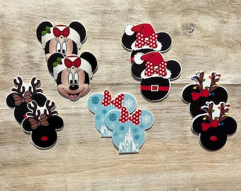 Disney Minnie Mouse Julhartser | Jul | Plan harts med platt baksida | Minnie Mouse-hartser Ren Jultomtens slott komplett set