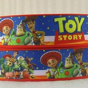 Cinta de Disney Toy Story de 1" y 1,5" Cinta de grogrén de alta calidad cortada a medida Woody Buzz Lightyear Jesse Bullseye Slinky Ham Potato Head