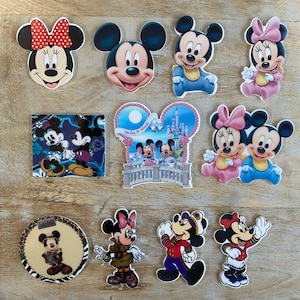 Disney Mickey and Minnie Flat Back Planar Resins | Mickey Mouse Minnie Mouse Resins Complete Sets | Perfect for Embellishing