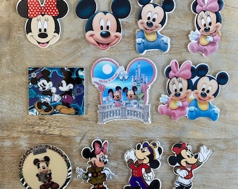 Żywice płaskie Disney Mickey i Minnie | Kompletne zestawy żywic Myszka Miki i Myszka Minnie | Idealne do ozdabiania