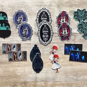 Disney Haunted Mansion Flat Back Planar Resin | Hair Bow Center, Keyring, Magnet, Scrapbook Embellishment