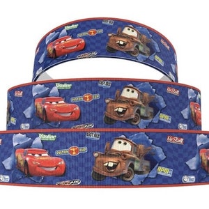 2 &quot; Disney Cars Band Hochwertiges Ripsband Schüttgut Film Film Inspiriert Lightning McQueen Mater Tow Truck Racing