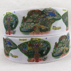 Disneyland Park Map Ribbon 1,5 ""High Quality Ripsband Schüttgut Disney California Adventure Magic Kingdom Ribbon Maps."