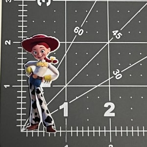 Disney Toy Story 3 Flat Back Planar Resin Hair Bow Center, Embellishment Scrap Embellishment Woody Buzz Latso Forky Jessie Potato SET of 2 Jessie