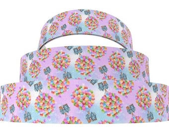 Disney Up-lint 1", 1,5" en 2" hoogwaardig grosgrain lint op maat gesneden | Russel, Carl-ballonnen | Haarelastiekjes Kransen Scrapbooken knutselen