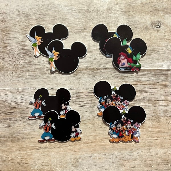 Complete SET Disney Mickey Mouse Head Resins | Flat Back Planar Resin | Hair Bow Center, Keyring, Magnet, Scrapbooking Embellishment