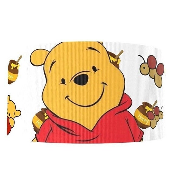 Disney's Winnie the Pooh Ribbon 1, 1.5 and 2 High Quality Grosgrain  Ribbon By The Yard | Honey Bees Hair Bows Lanyards and More