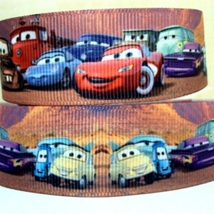 Disney Cars Ripsband 2,5 cm hochwertiges Ripsband Massenware Rennauto Lightning McQueen Tow Mater Sally Mac Cars Landband