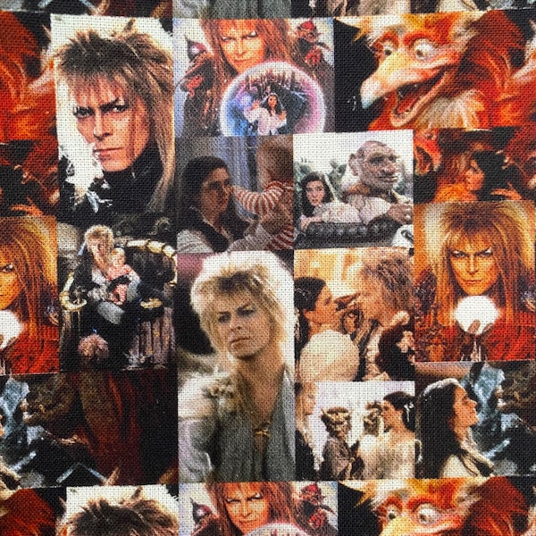 Labyrinth Fabric 100 % Cotton Fabric by the Yard Inspired By Jim Henson David Bowie Fabric