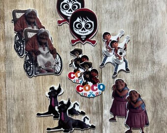 Complete Set of Disney Coco Flat Back Planar Resin | el Día de los Muertos | Day of the Dead | Perfect for Halloween Embellishing