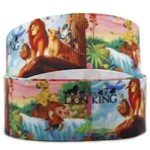 Disney Lion King 1" and 1.5" High Quality Grosgrain Ribbon | By The Yard Simba Pumba Timon Zazu