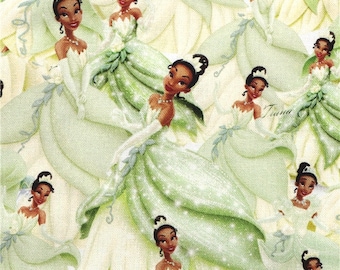 Tissu Disney Princesse Tiana 100 % coton par mètre La princesse Disney et la grenouille