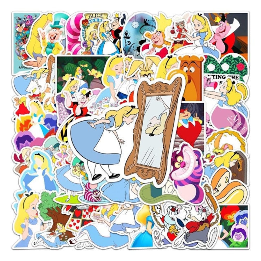 Disney Alice in Wonderland Sticker Packs Water Resistant Laptop ...
