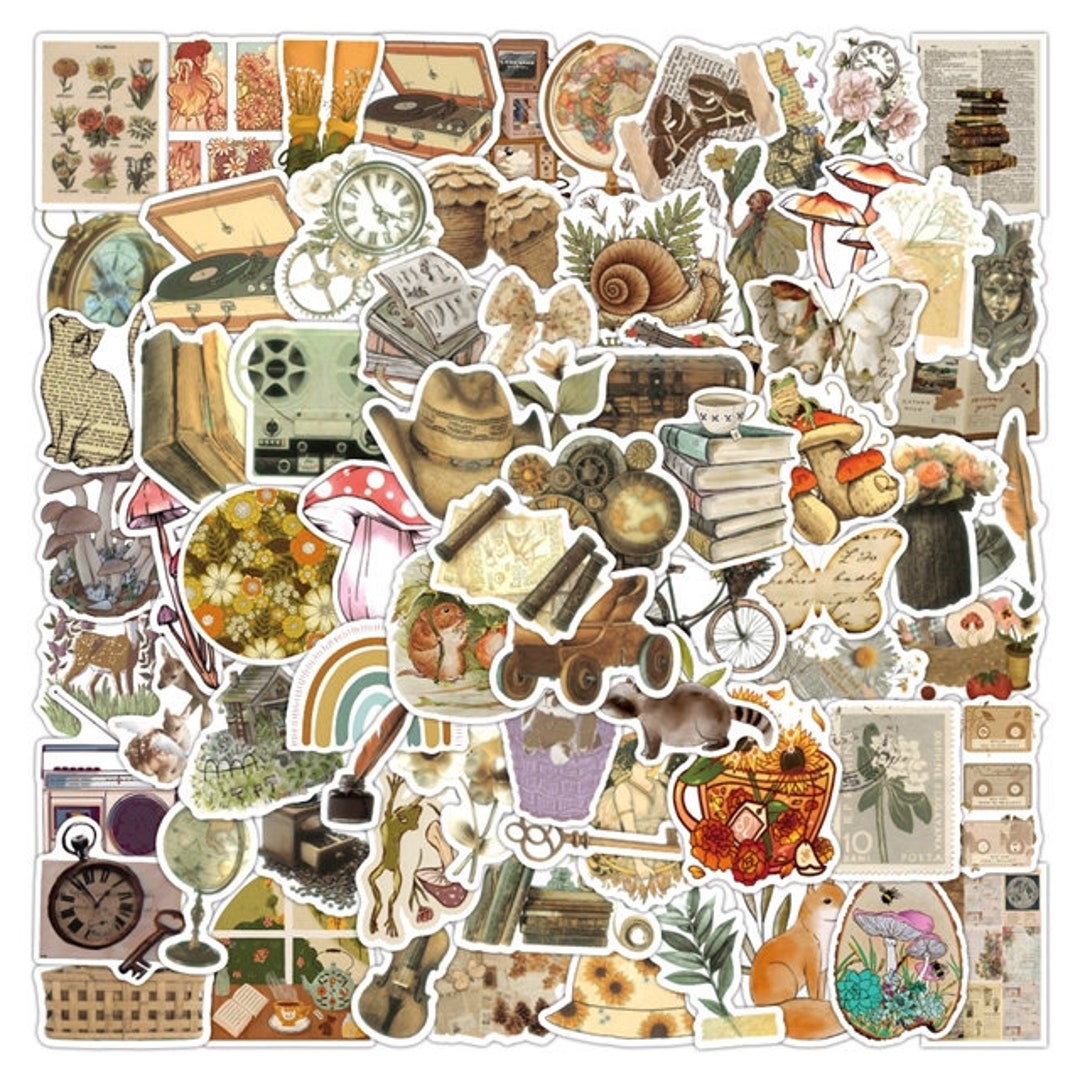 Dark Academia Stickers Pack Water Resistant Laptop Stickers Water