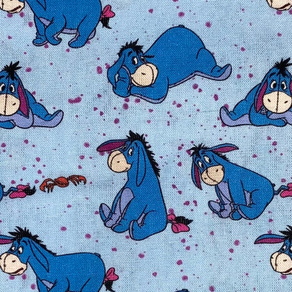 Eeyore Fabric 100% Cotton Fabric Fat Quarter Tumbler Cut Winnie The Pooh Fabric