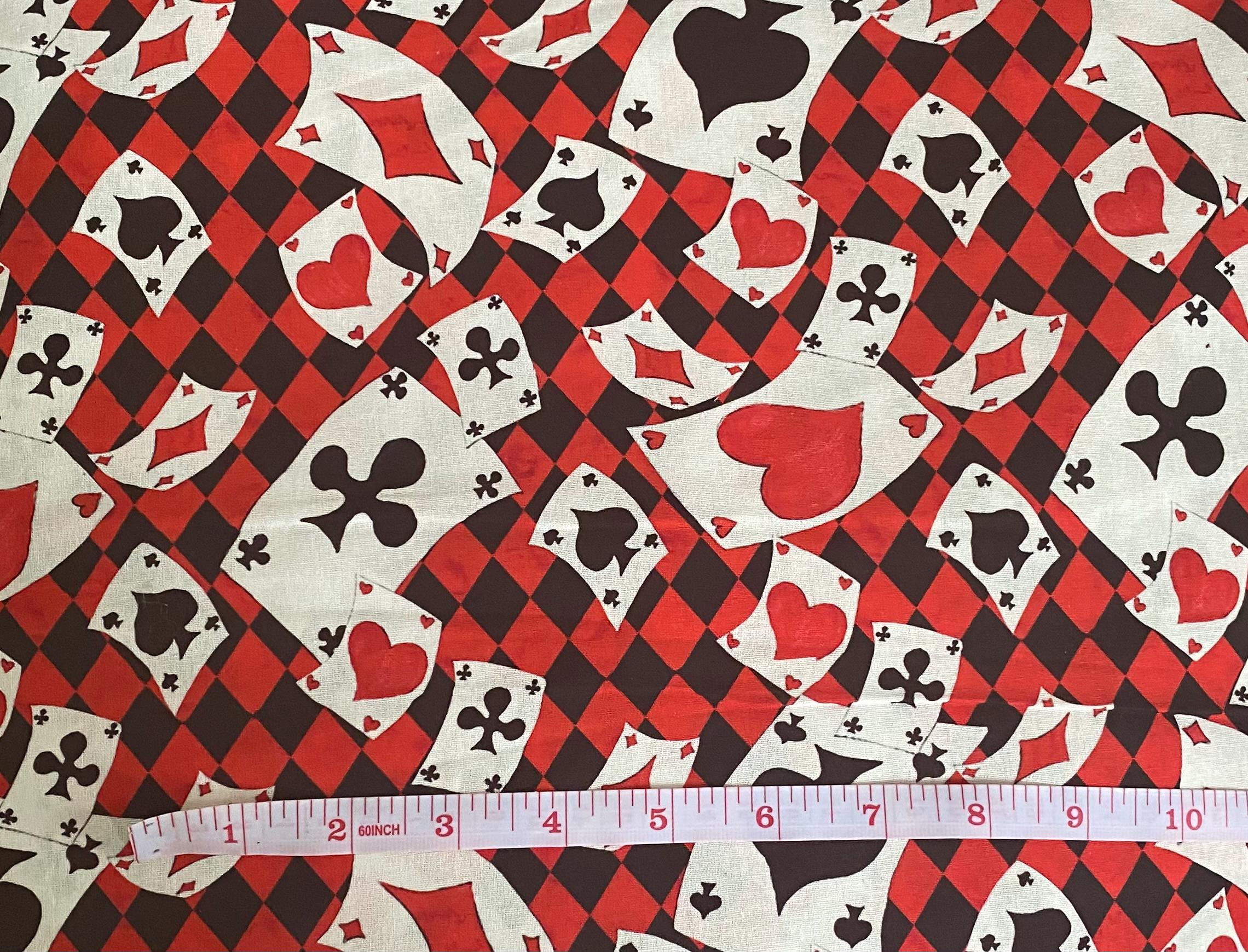 Playing Cards Fabric 100% Cotton Fabric Fat Quarter Tumbler Cuts Fat ...