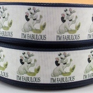 Disney Marie Ribbon 1" High Quality Grosgrain Ribbon By The Yard I'm Fabulous White Girl Cat Movie Film Duchess Daughter Aristocat Ribbon