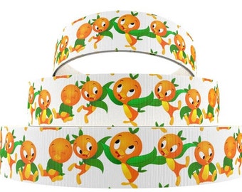 Disney Orange Bird Grosgrain Ribbon 1, 1.5, 2 Inch, Disney Character Hair Bow Ribbon, Craft Ribbon for Bows Sewing