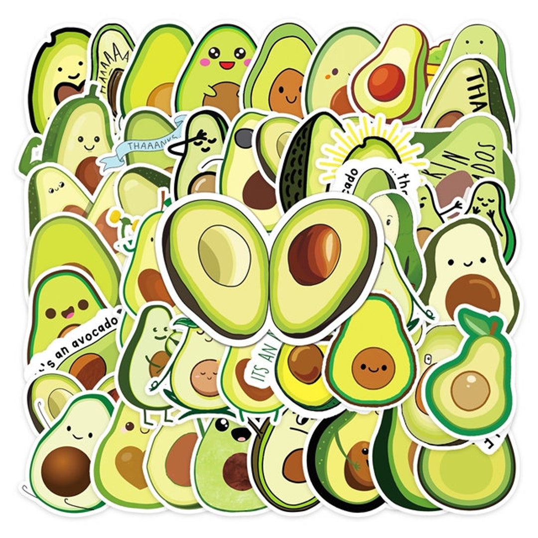 Avocado Stickers Pack | High Quality Water Resistant Laptop Stickers ...
