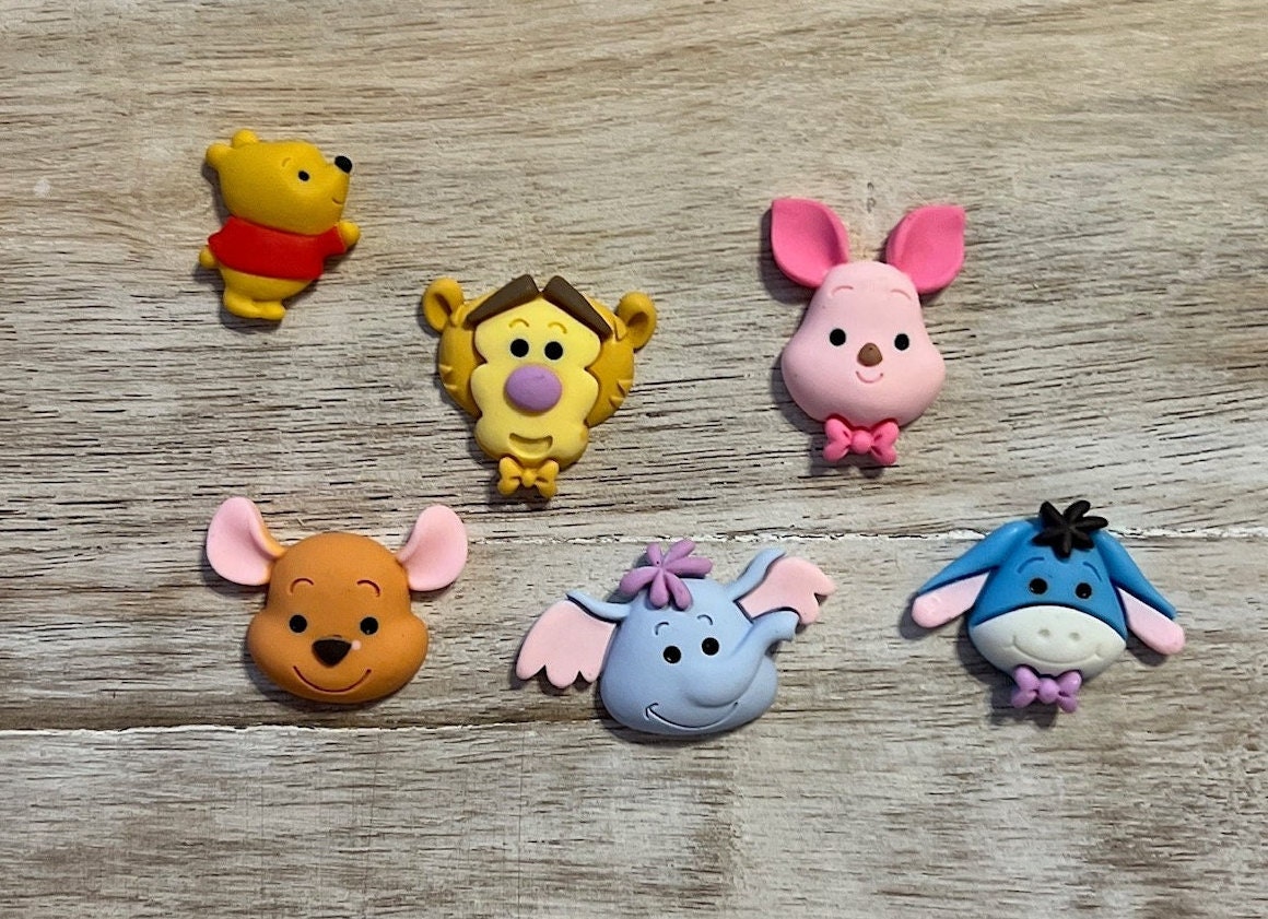 Complete Set Disney Winnie the Pooh, Eeyore, Piglet 3D Planar Resin Flat  Backs Hair Bow Centers, Keyring, Magnet, Scrapbook Embellishments - Etsy  Hong Kong