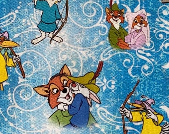 Disney Robin Hood-stof 100% katoenstof Fat Quarters Fat Eighths Tumbler Cut Lady Marian Skippy Classic Disney