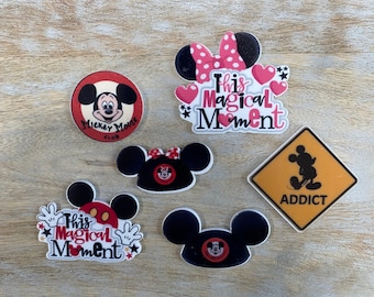 Żywice Disney Parks Resins Flat Back Planar | Żywice Mickey Mouse Club Magic Kingdom Disney Addict Magical Moments | Kompletny zestaw