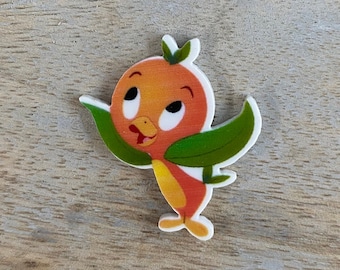 Disney Orange Bird Resins | Planar Resin Flat Backs | Magic Kingdom Adventureland Mascot Canary | Perfect for Embellishing