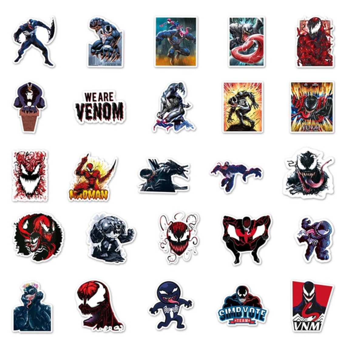 Venom Comic Sticker Venom Stickers Pack | High Quality Water Resistant Stickers | Gargan ...