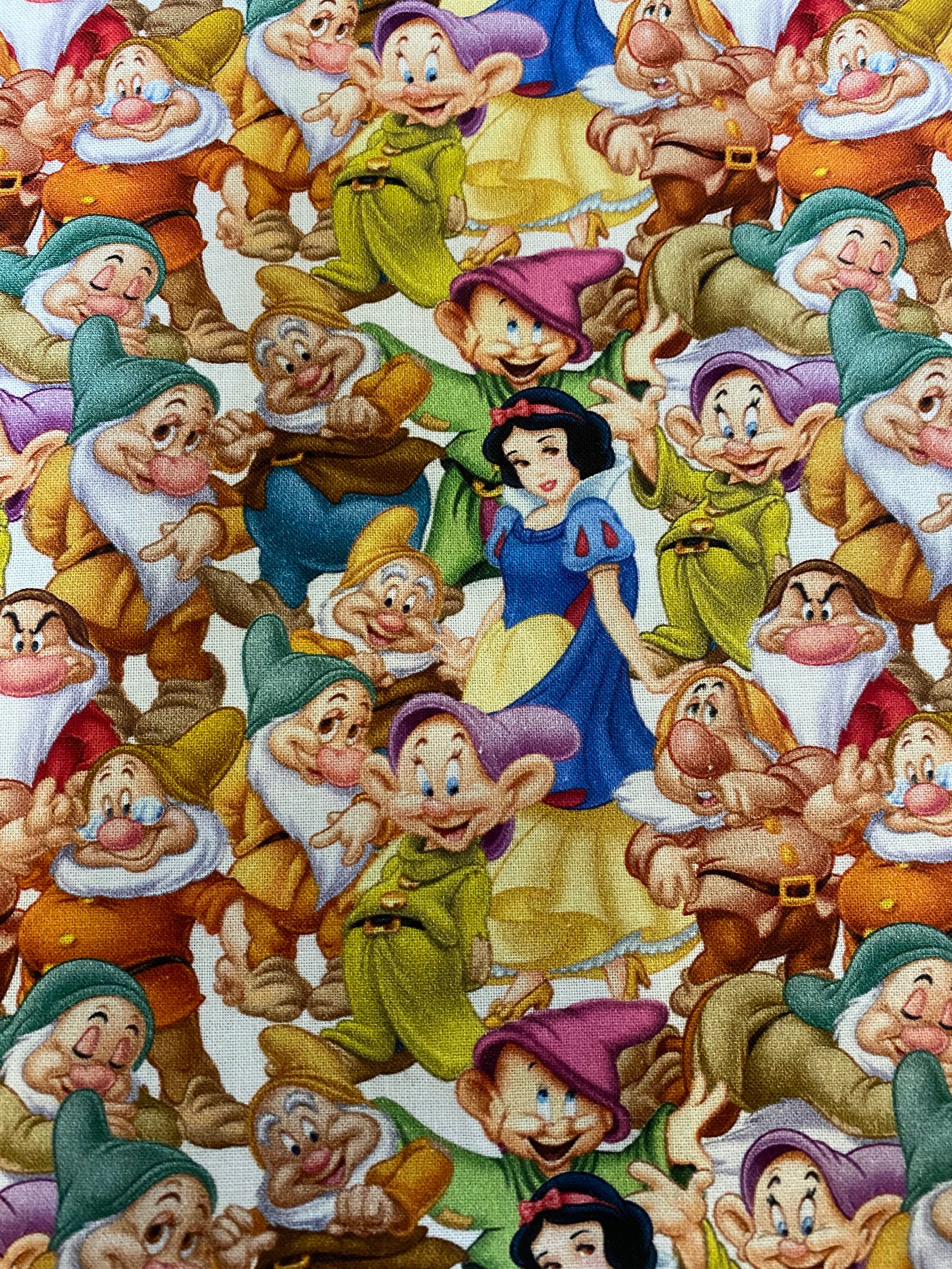 Disney biancaneve sette nani principesse tessuto di cotone